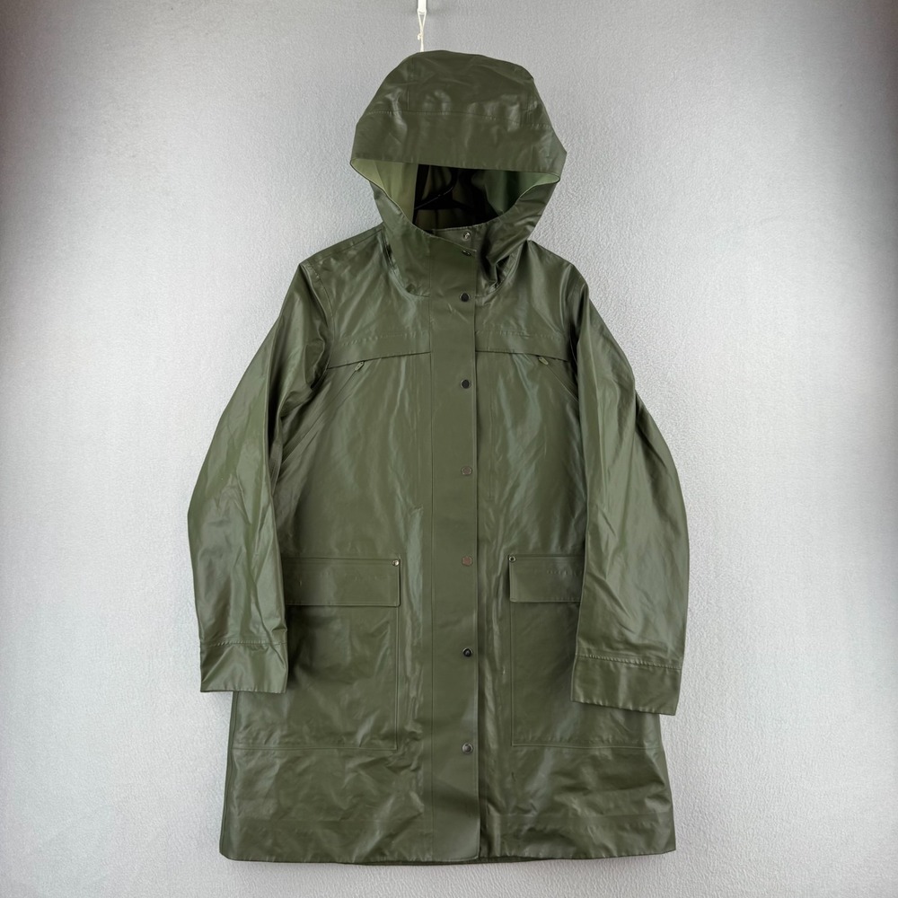 Lululemon Into The Drizze Jacket Womens 6 Green Hooded Parka Waterproof